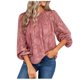 thumbnail image 1 of Tops sólidos de manga larga de ocio de cuello redondo de verano de moda para mujer Fridja czfsfas1980, 1 of 9