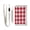Red and White Checkered, variant on JIALIOU Nylon Trifold Card Wallet with ID Window Zipper Pocket for Men Women Teen Navy Blue Burgundy Houndstooth