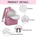 thumbnail image 4 of Pink Pug Puppies Backpack for School,Cute School Bag,Schoolbag with Adjustable Shoulder Straps & Padded Back,15.25"x11.5"x5.25", 4 of 6