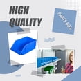 thumbnail image 3 of Langgg 10pieces Durable And Stackable PE Storage Box With Label - Heavy Load-bearing Big Opening Latch Stable Sorting Function Blue X2:250*150*120mm 1Set, 3 of 6