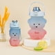 thumbnail image 1 of Termos para agua Juego de tazas deportivas de 1300ML + 350ML, tetera de viaje con paja de oso lindo degradado (azul rosa), 1 of 5