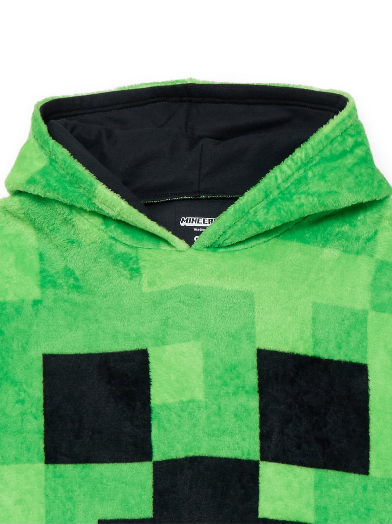 Minecraft Creeper Boys Oversized Hooded Sleeper, Sizes S-XL