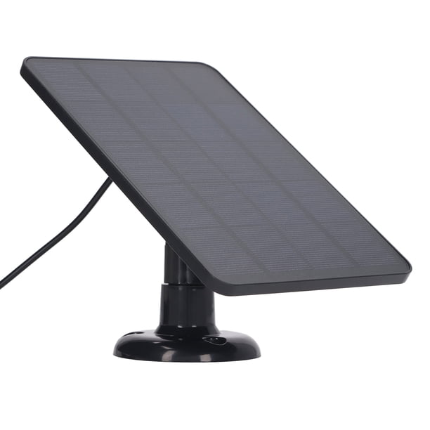 Panel Solar De 4W Para Cámara De Seguridad, Cargador De Panel Solar Con Micro USB Y USB Para Cámaga De Batería Recargable Al Aire Libre, Timbre, Luz