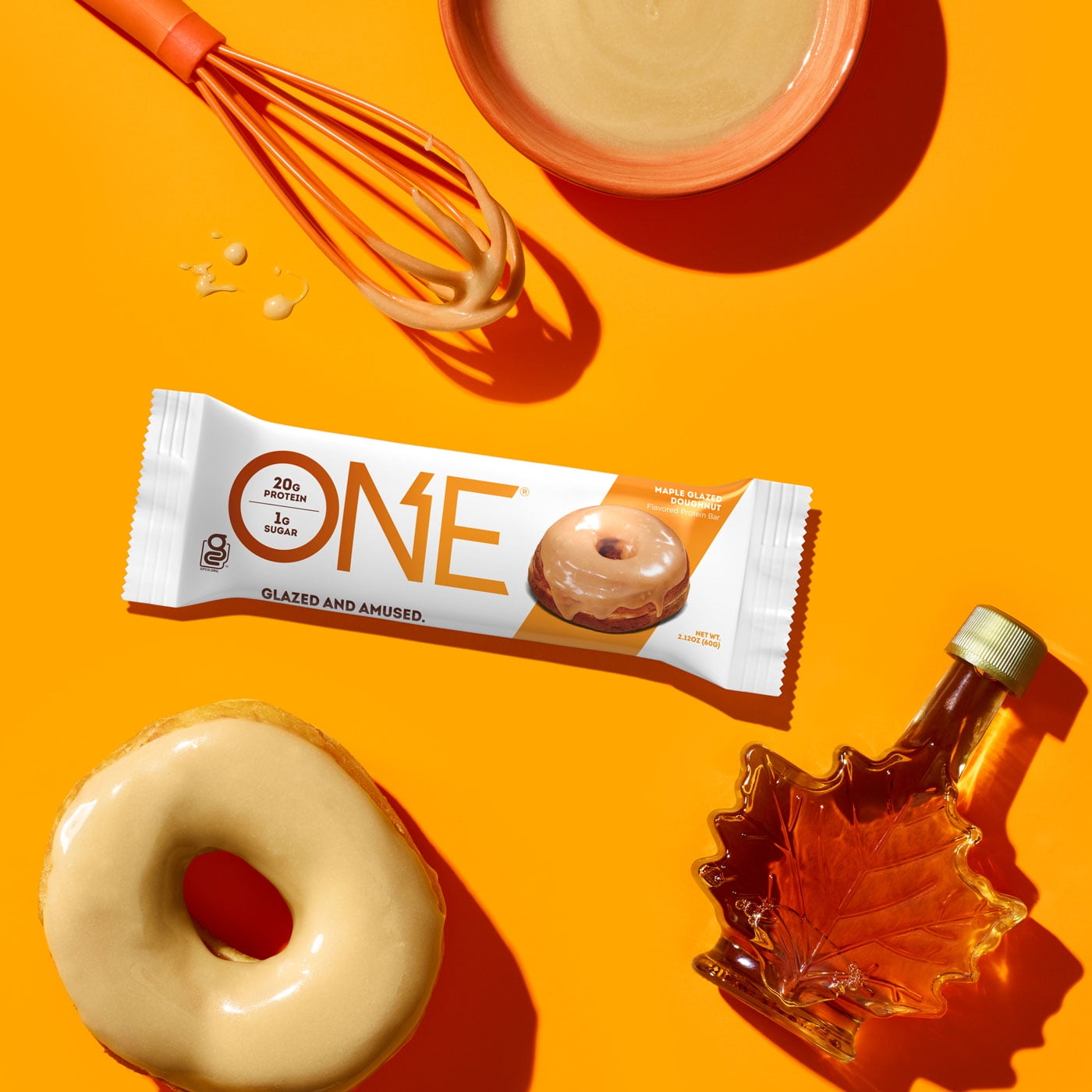 ONE Brands Protein Supplement Bar, Maple Glazed Doughnut, 20g Protein, 12 Count