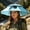 Sky Blue, variant on Solar Powered Fan Umbrella Hat 31.5in UPF 50 Dual Cooling Hands Free Outdoor Sun Protection Hat for Fishing Golf Camping(Navy,One Size)