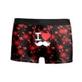 thumbnail image 4 of Yuncity Mens Valentines Day Boxer Briefs Underwear Printed Red Bubble Love Rose Shorts Mid Waist Breathable Underpants Red Xxl, 4 of 5