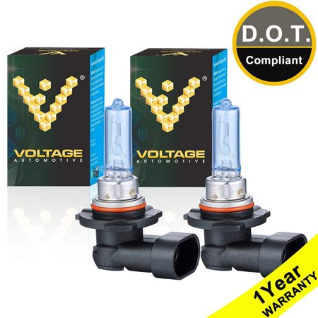 Voltage Automotive 9005 HB3 Polarize White Headlight Bulb (Pair) - Performance Upgrade Replacement For High Beam Low Beam Fog