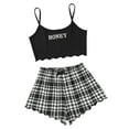 thumbnail image 1 of Inadays Women Camisole Pajamas Sets Strap Short Sets Tops Pants Sleepwear 2Pcs Nightwear Female S-XL, 1 of 5