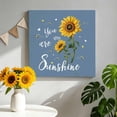 thumbnail image 3 of You Are My Sunshine Canvas Wall Art for Living Room, Vintage Country Yellow Sunflower Floral Bees Heart Haze Blue Poster Print Painting for Bedroom Home Decor Wall Pictures Prepare To Hang 10"x10", 3 of 9