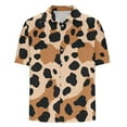 thumbnail image 4 of snilers Mens Shirts Leopard Print Button Down Short Sleeve Blouses Hawaii Beach Shirt Baggy Casual Summer Tops, 4 of 5