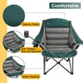 thumbnail image 5 of Oversized XL Padded Camping Chair w/Cell Phone Holder, Large Camp Lounge Chair, Foldable Lawn Chair w/Cup Holder,Carry Bag for Outdoor Hiking, Beach, Picnics, Heavy-Duty 400-lbs Capacity, 5 of 6