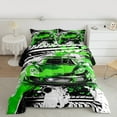 thumbnail image 2 of Manfei Motorcycle Sport Boys Bedding Comforter Set, Splash Watercolor Artwork Twin Comforter Sets, Extreme Sports Reversible Bedding Set, Microfiber Bedroom Decor, 2 Pieces, 2 of 8