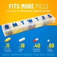 thumbnail image 3 of MEDca Weekly Pill Organizer, 7-Day Pill Planner Extra Large, 3 of 9