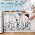 thumbnail image 5 of Eucalyptus Leaves Sink Skirt 11"W x 13"L,Dustproof Under Sink Curtain Skirt for Bathroom Kitchen,Retro Farmhouse Botanical Floral Birds Adhesive Short Curtain Vanity Cover for Laundry Closet, 5 of 8