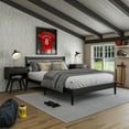 thumbnail image 3 of Camaflexi Mid-Century Full Size Platform Bed - Black Finish, 3 of 7