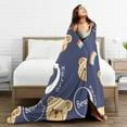 thumbnail image 5 of DouZhe Ultra-Soft Micro Fleece Lightweight Flannel Bed Blanket, Cartoon Cute Bear Print Cozy Warm Throw Blankets, 50"x40", 5 of 7