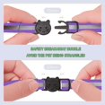 thumbnail image 2 of 2 Pack Reflective Cat Collars with Bell, Safety Quick Release Breakaway Kitten Collars, Adjustable 19-32cm Soft Collars for Cats & Kittens, 2 of 4