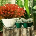 thumbnail image 4 of Coolmade 8 Bundles Artificial Fall Flowers No Fade Autumn Plants, Indoor Outdoor Greenery for Thanksgiving Christmas Wedding Party Home Garden Fireplace DÃ©cor (Green Orange), 4 of 9