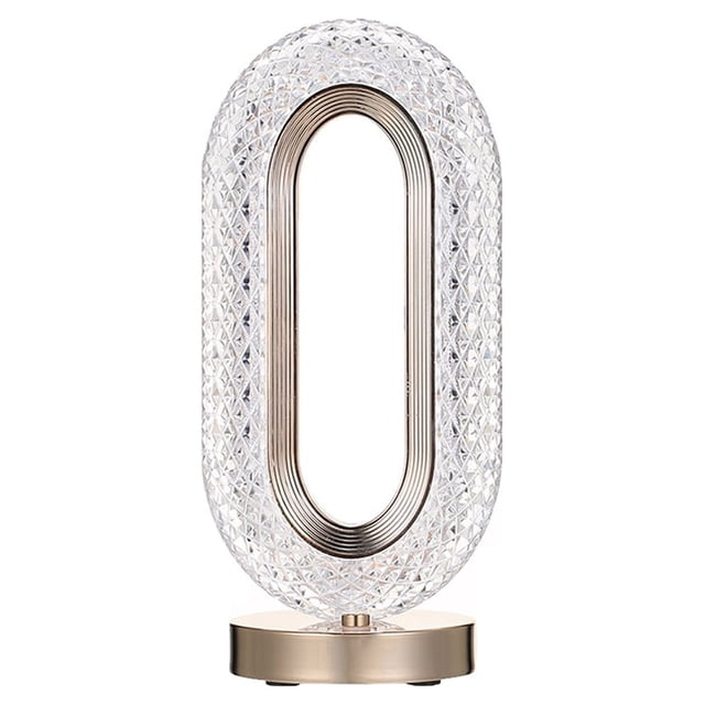 Wosthever Lámpara de Cristal Recargable Rombo Superficie de corte Luz nocturna Accesorio de iluminación exquisito Escritorio Dormitorio Mesita Iluminación y accesorios 2000 mAh