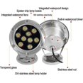 thumbnail image 3 of LED Swimming Pool Spotlight 12V IP68 Waterproof Swimming Pool Spotlight High Brightness Stainless Steel Complete Pond Lighting Used for Garden, Pond, 3 of 5