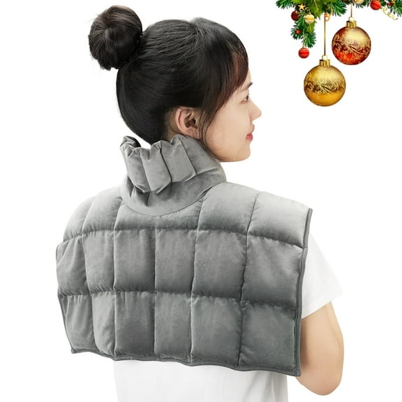 Naipo Microwave Heating Pad for Neck, Shoulders & Back with Herbal Aromatherapy, Hot & Cold Compress, Grey Gift for Mother, Wife, Daughter, Girl Friend