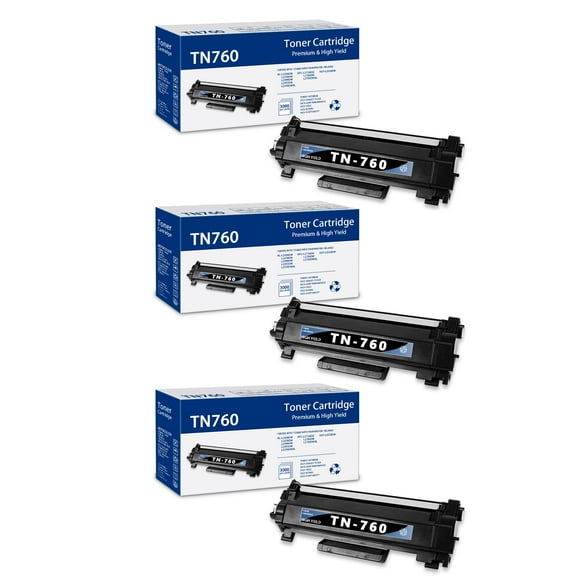 TN760 Black High-Yield Toner Cartridge Replacement for Brother MFC-2550DW Printer (3-Black)