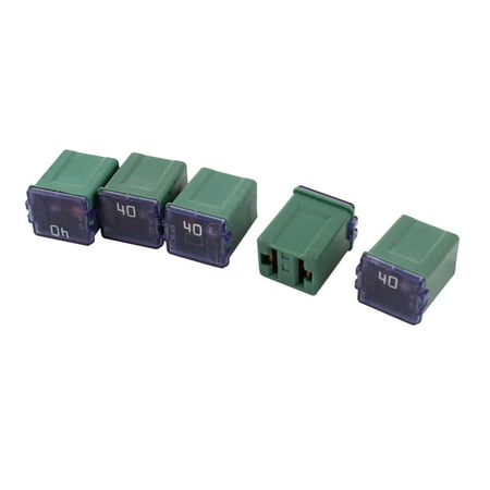 Car Truck 12V-58V 40A PAL Engine Compartment Fuse Female Link Dark Green 5 Pcs