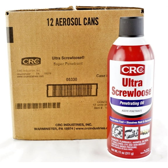 CRC Ultra Screwloose 05330 Super Penetrant Can, 11 oz (12 Pack)