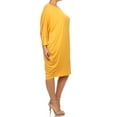thumbnail image 2 of MOA Collection Women's Plus Size Casual Loose Fit Dolman Sleeve Midi Dress, 2 of 5