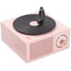 thumbnail image 1 of Altavoz inalámbrico Mini altavoz Bluetooth retro con forma de disco de vinilo atómico, reproductor de música giratorio portátil con mejora de graves, compatible con tarjeta TF/control de perilla AUX, 1 of 5