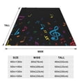 thumbnail image 3 of Vsdgher Color Musical Notes Ultra-Soft Micro flannel Blanket Throw Blankets for Couch Sofa, Bed (4 sizes)-40"x30", 3 of 7