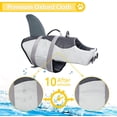 thumbnail image 4 of Dog Life Jackets, Ripstop Pet Floatation Life Vest for Small, Middle, Large Size Dogs, Dog Lifesaver Preserver Swimsuit for Water Safety at The Pool, Beach, Boating, M, Grey Shark, 4 of 7