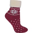 thumbnail image 1 of Ladies Wool Bed Socks With Fairisle Design - Thermal Lounge Socks, 1 of 5