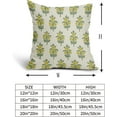 thumbnail image 5 of Sage Green Yellow Floral Pillow Covers 20x20 Set of 2 Spring Flower Leaves Print Decorative Throw Pillow Cases Outdoor Farmhouse Decoration for Sofa Couch Bed, 5 of 6