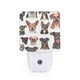thumbnail image 1 of Balery Happy Dog Faces Collage Luz Nocturna LED con Sensor Automático, Enchufe con Sensor Crepuscular, Luz Suave de 0.5W para Dormitorio, Pasillo, Baño-UK, 1 of 7