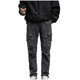 thumbnail image 2 of Pantalones largos de moda para hombre, casuales, de color sólido, con bolsillos y cremallera, cintura elástica, de poliéster., 2 of 7