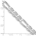 thumbnail image 5 of Diamond2Deal 925 Sterling Silver Rhodium-plated 8.25mm Figaro Anchor Chain Necklace for Men 20", 5 of 7