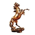 thumbnail image 2 of Estatua de caballo de pie, escultura de estatuilla de resina moderna, adorno de caballo para decoración de gabinete de mesa, colección de regalos de Dorado Macarena Estatua de caballo de pie, 2 of 8