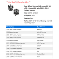 thumbnail image 2 of Rear Wheel Bearing Hub Assembly Set of 2 - Compatible with 2008 - 2014 Subaru Impreza 2009 2010 2011 2012 2013, 2 of 2