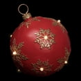 thumbnail image 3 of Northlight LED Lighted Glittered Christmas Ball Ornament Decoration - 12" - Red - White Lights, 3 of 7