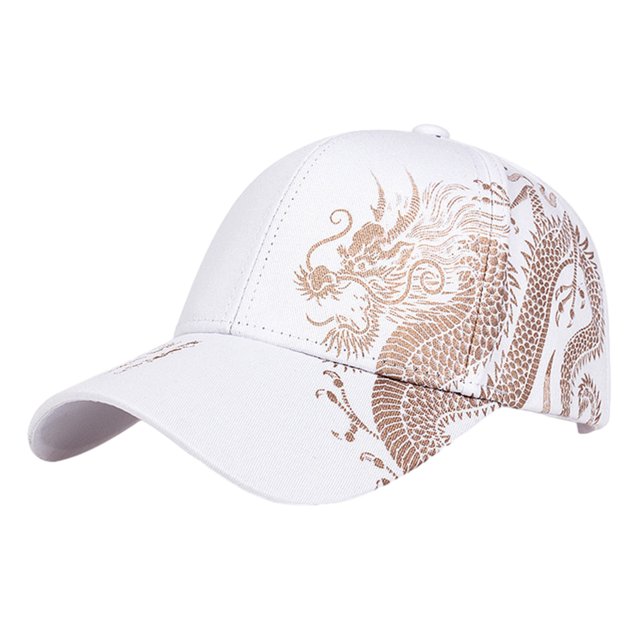 CSChome Chinese Design Baseball Hat Chinese Style Baseball Hat Pattern Extended Brim Street Dance Hat Hip Hop Style Unisex Streetwear
