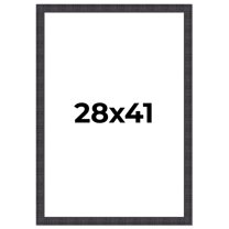 28x41 Frame Brown Rustic Solid Wood Picture Frame 1.5 Inches Wide | Interior Frame Depth 0.5 Inches