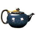 thumbnail image 3 of kowaku Ceramic Teapot Ceramic Kettle 750ml Home for Boiling Hot Water Tea Maker for Camping Tea House Kitchen Tea Lovers Gift Hiking blue side handle, 3 of 9