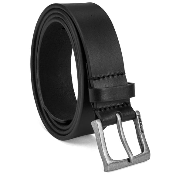 Cinturón Timberland para Hombre Grande y Alto Clásico de Cuero Negro Talla 46
