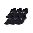 thumbnail image 1 of Calcetines Under Armour Essential Ultra Low Tab, paquete de 6, negros, XL, 1 of 4