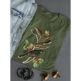 thumbnail image 3 of Little Tawny Thrushes T-Shirt Women -John James Audubon Designs, Female Small, 3 of 4