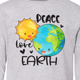 thumbnail image 4 of Inktastic Earth Day Peace Love Earth Long Sleeve Youth T-Shirt, 4 of 5