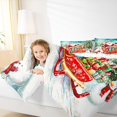 thumbnail image 4 of Manfei Cartoon Santa Claus Queen Comforter Set,Kawaii Xmas Snowman Bedding Sets,Happy New Year Bedding Comforter Set For Teens,Super Cozy Room Decor Reversible,3pcs, 4 of 8