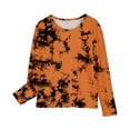 thumbnail image 6 of Spazoro Toddler Kids Girls Boys Sweatshirts, Long Sleeve Tie Dye Crew Neck Fall Winter Tops for Childs Girls Boys Orange Size 13 T, 6 of 6