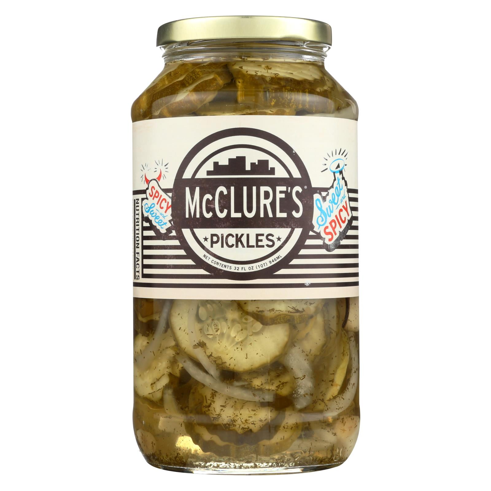 McClure's Pickles Sweet and Spicy Pickles Case of 6 32 oz